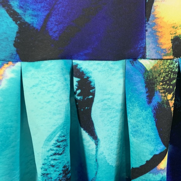 Apt.9 Dress Sleeveless Blue Ocean Colors Size 8 - Picture 5 of 13